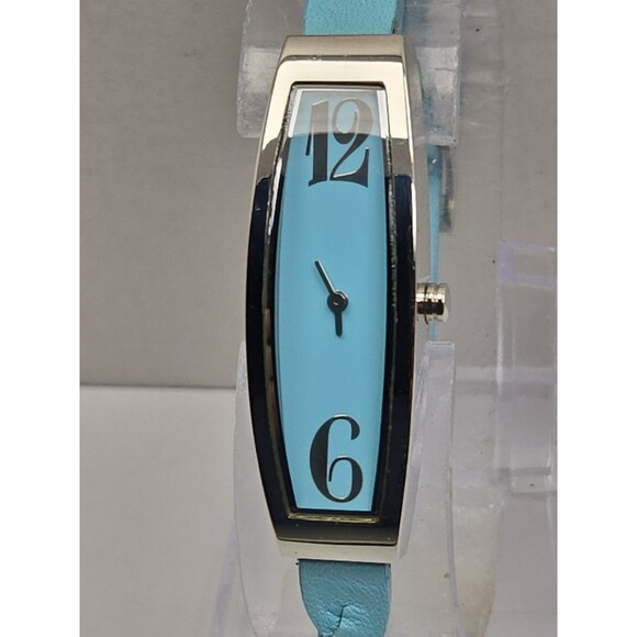 Mercedes Benz Womens 15mm Slim Blue Braided Leather Watch Swiss New Battery main image 7